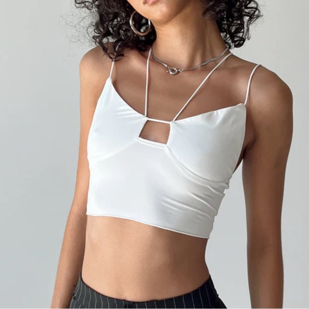 princess polly RAYNE TOP WHITE